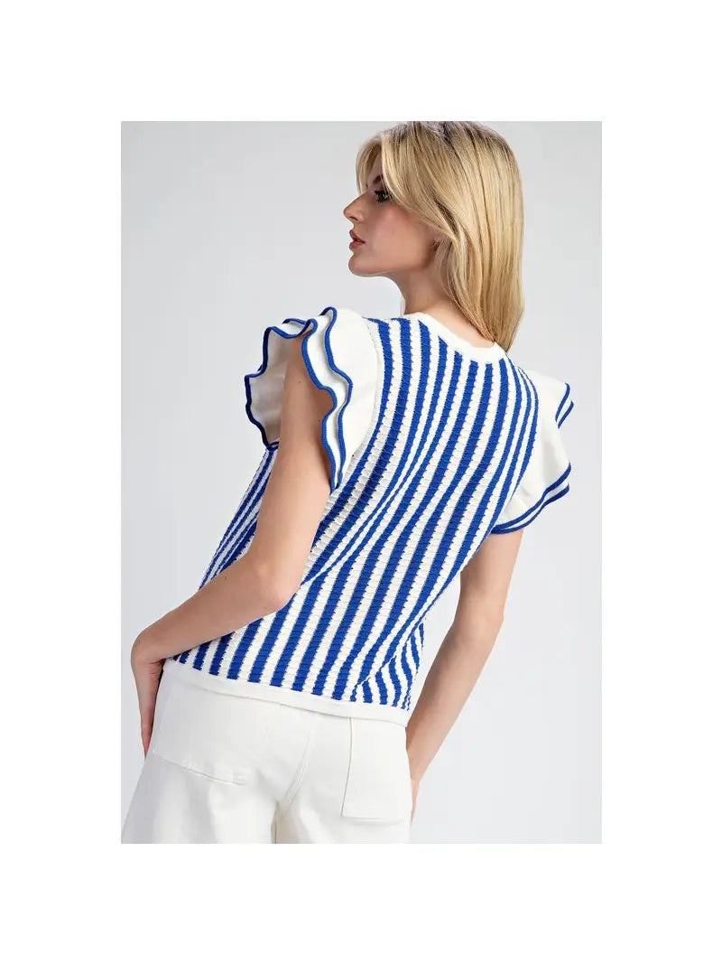 Blue and white game day topππ