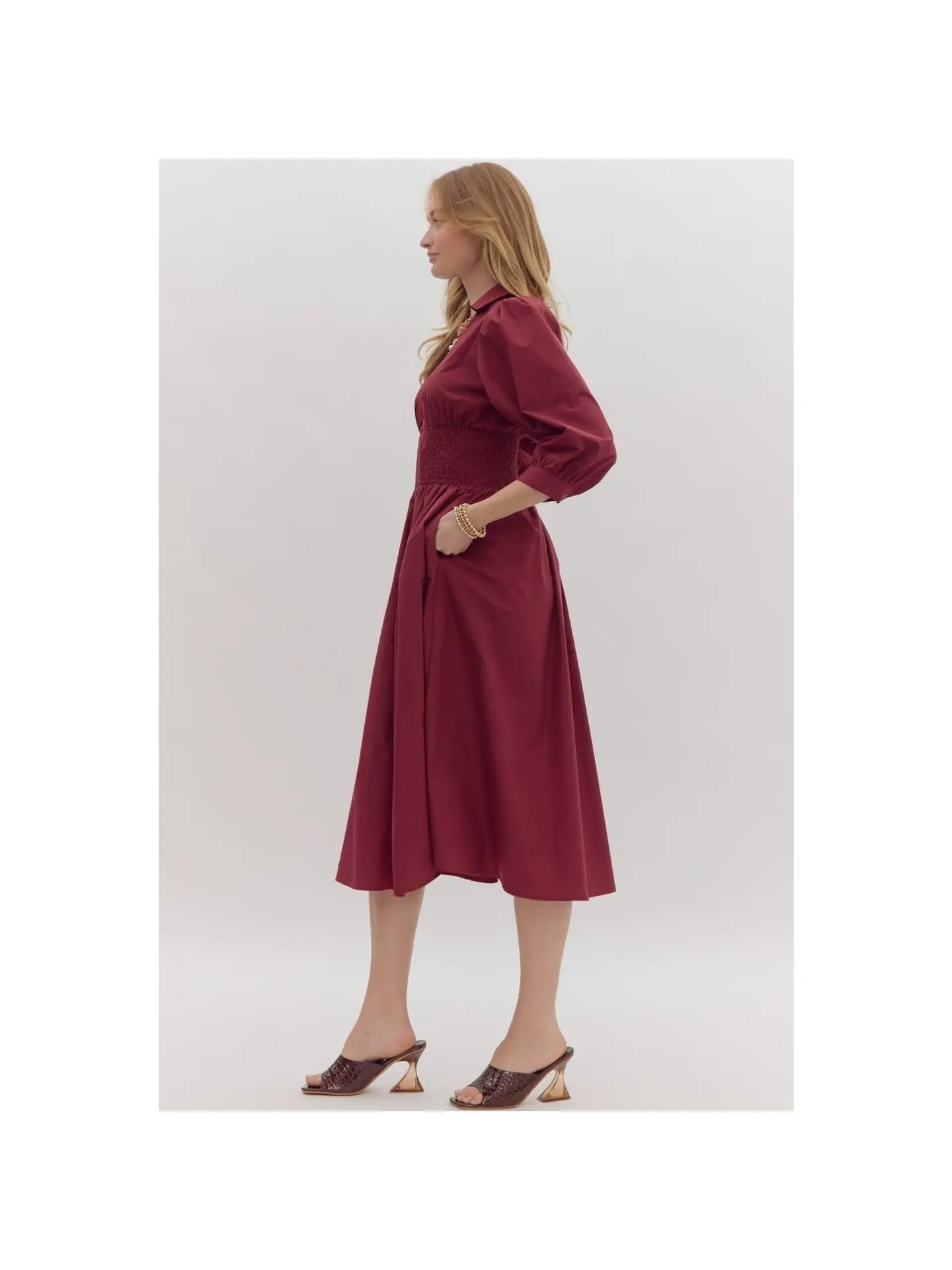 Garnet zipper dress