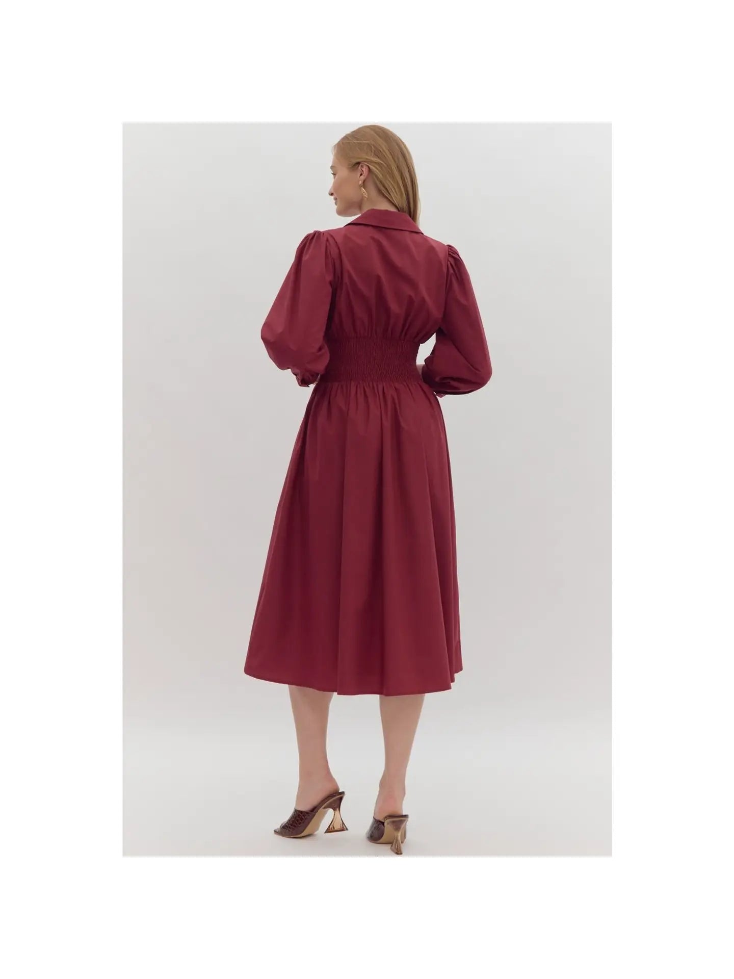 Garnet zipper dress