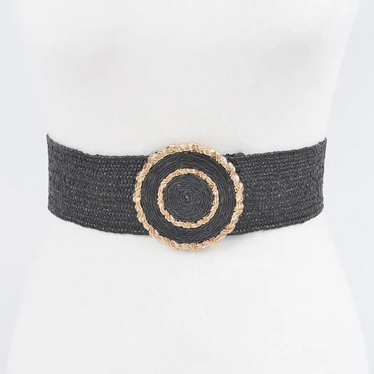 Black Raffia Belt