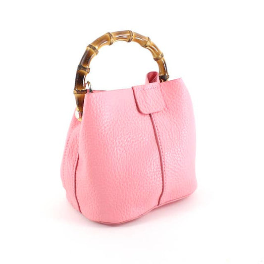 Pink bamboo bag