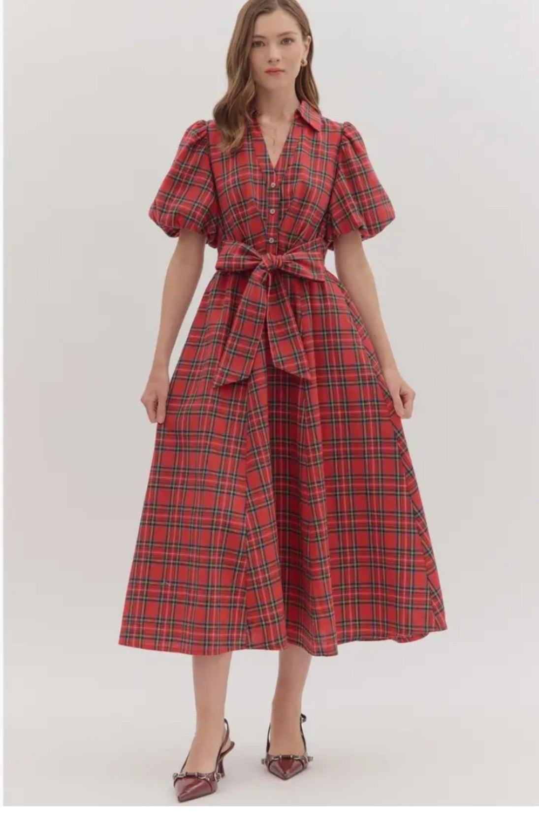 Tartan plaid midi dress ❤️❤️