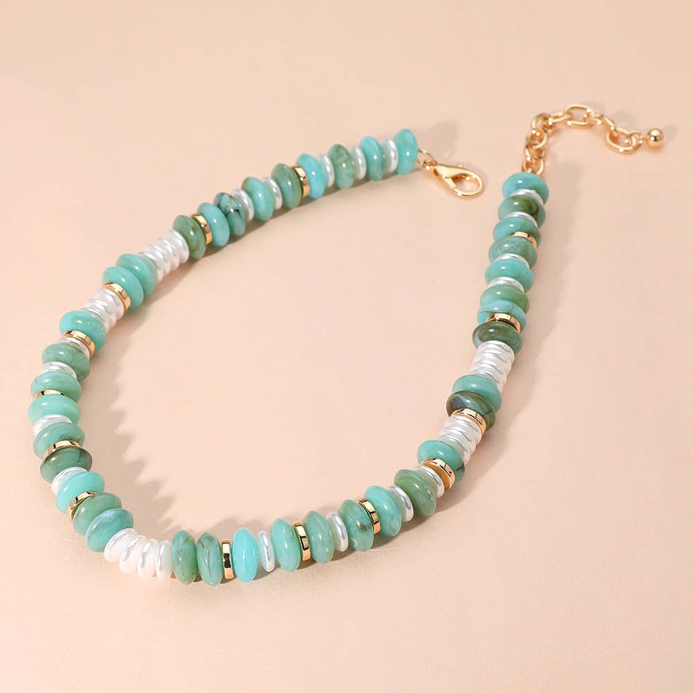 Turquoise beaded necklace