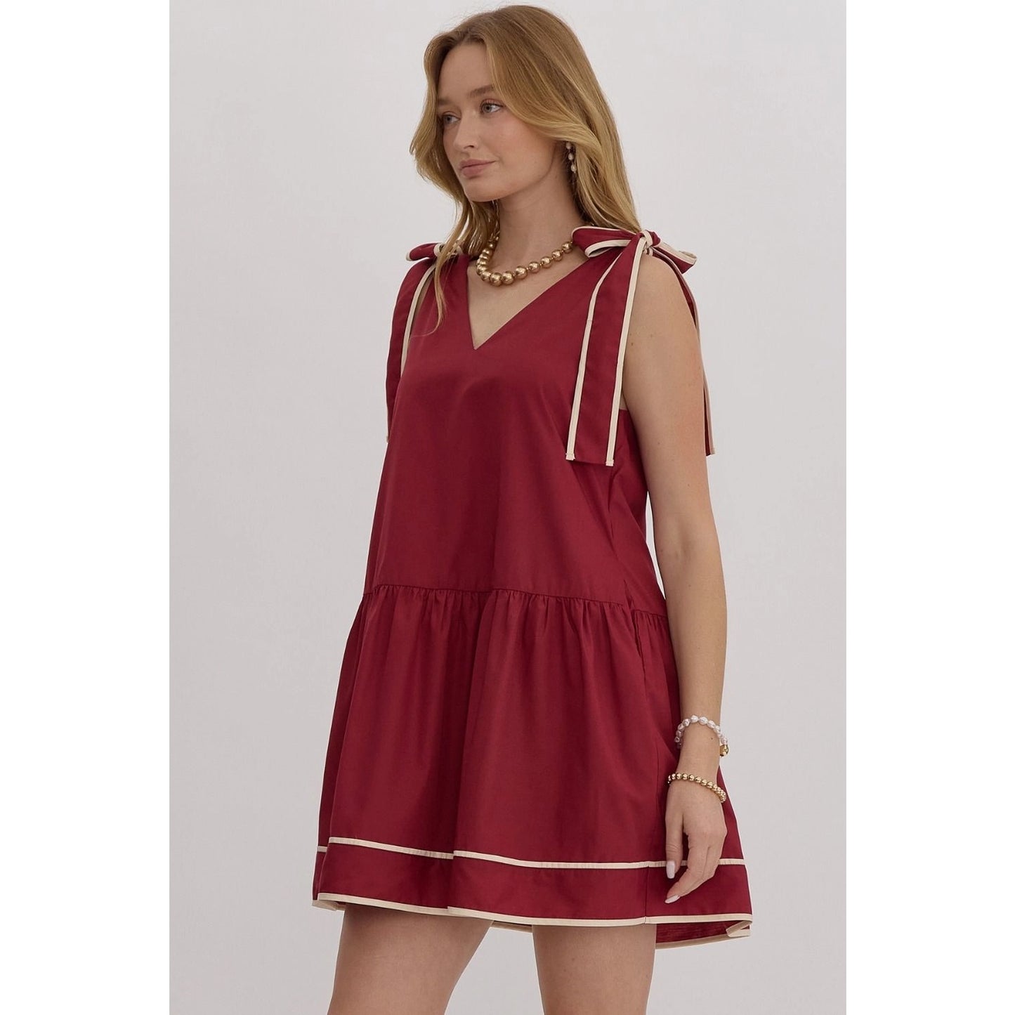 Maroon game day dress