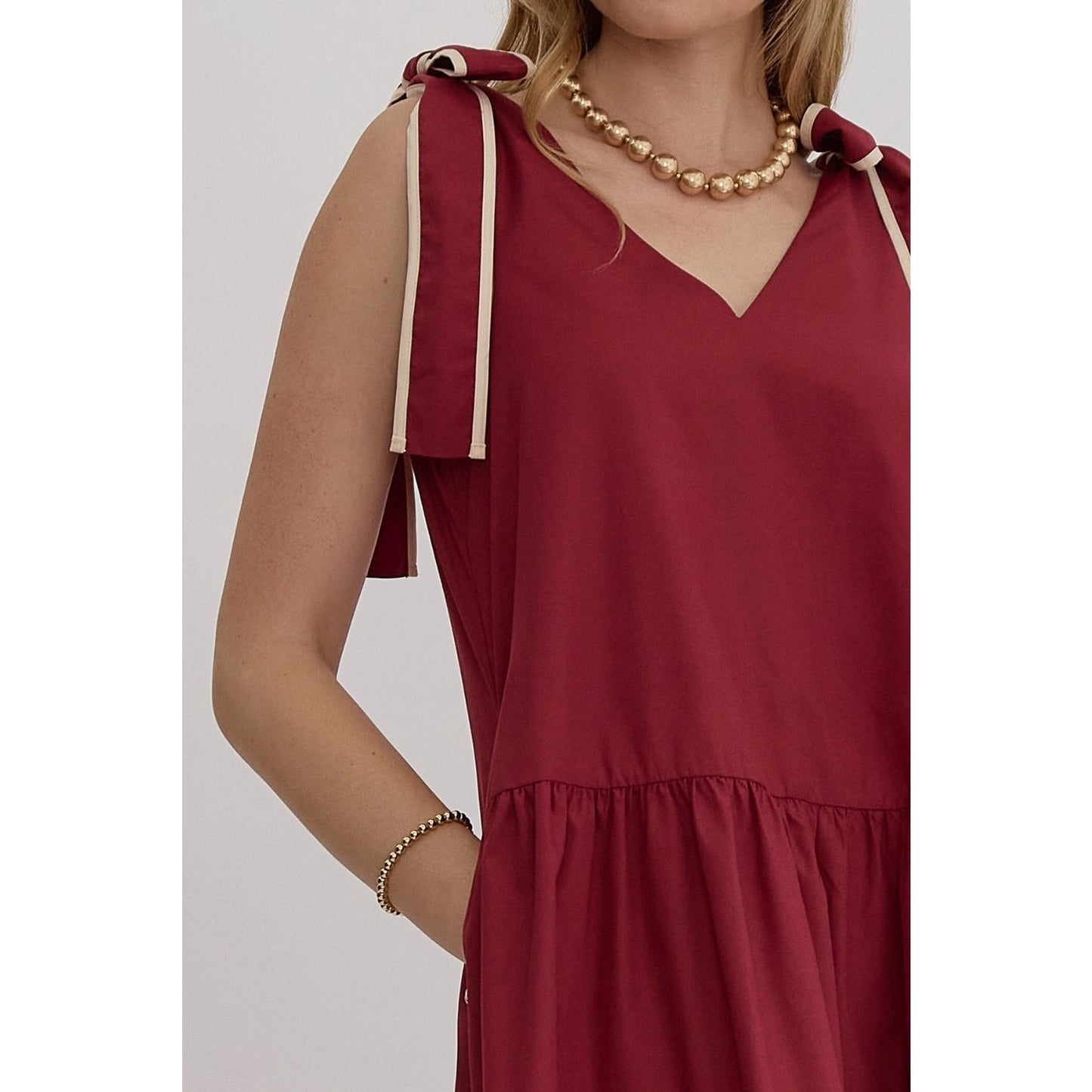 Maroon game day dress