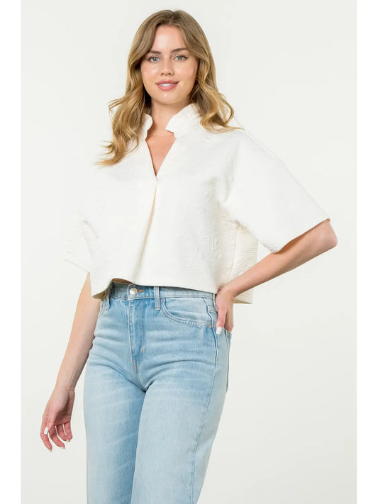 Textured cream top
