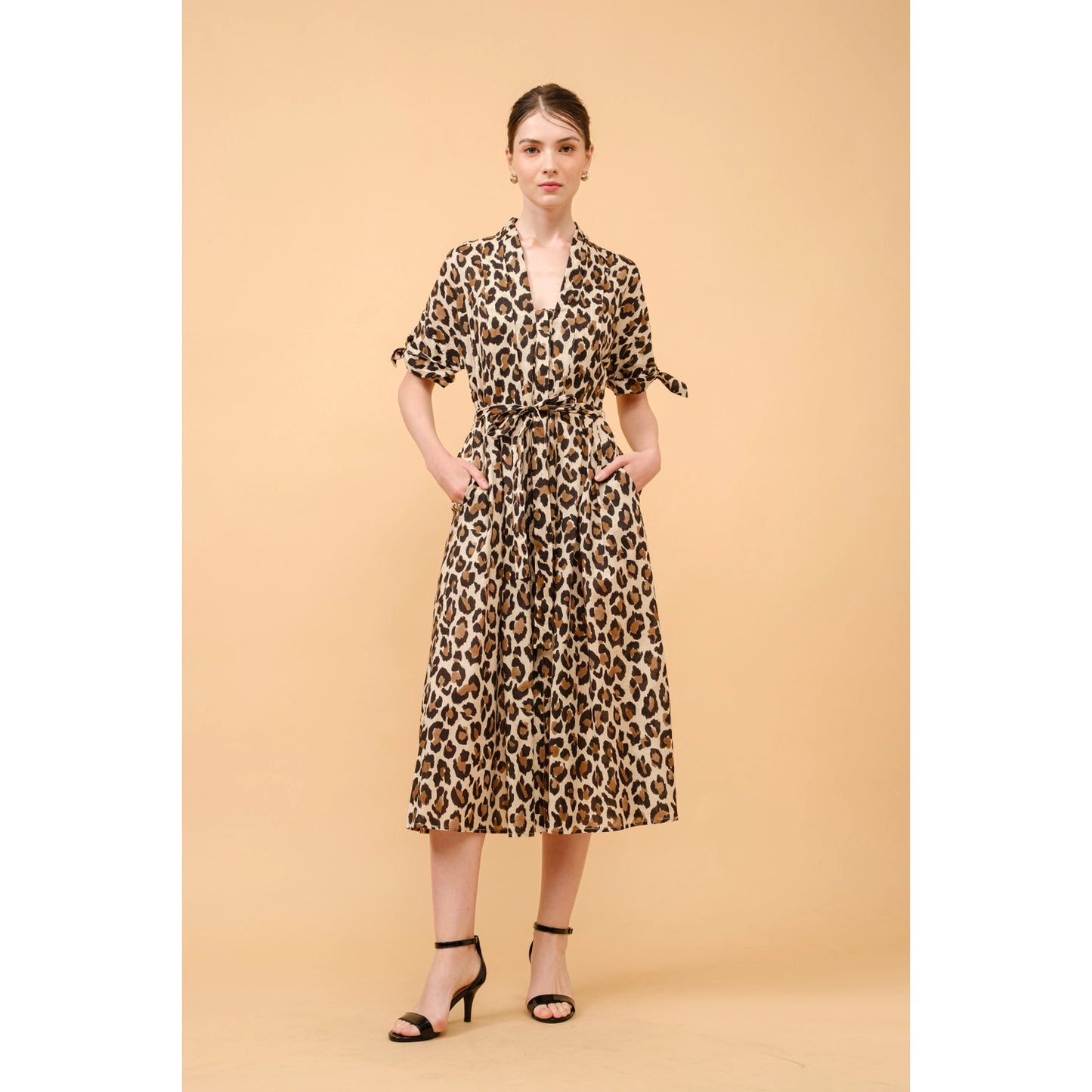 Leopard midi dress