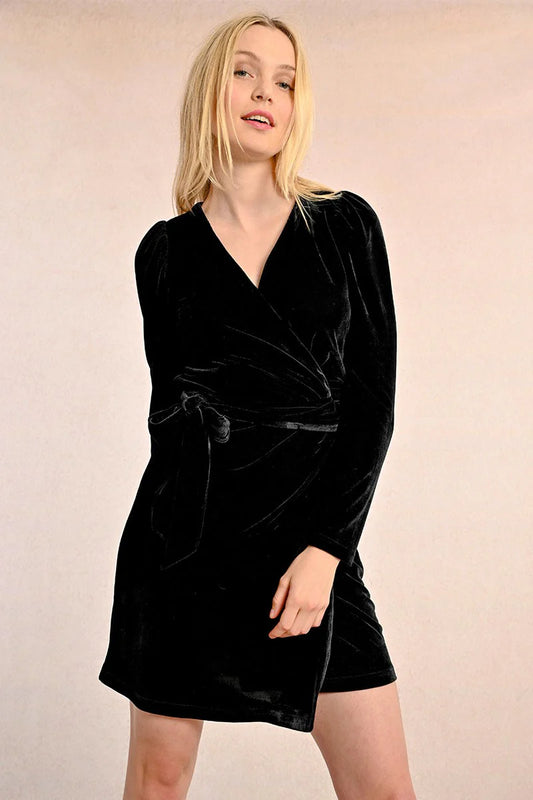 Black velvet dress