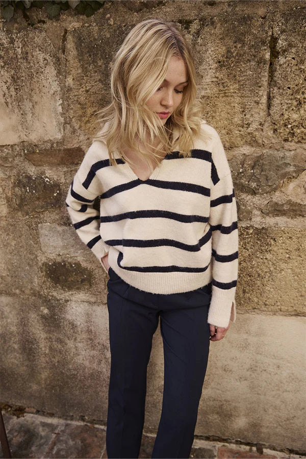 The verity cream stripe